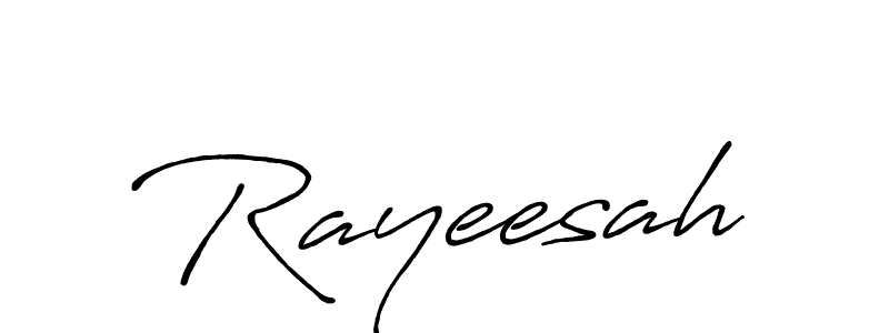 How to make Rayeesah name signature. Use Antro_Vectra_Bolder style for creating short signs online. This is the latest handwritten sign. Rayeesah signature style 7 images and pictures png