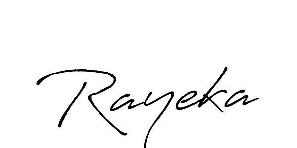 Rayeka stylish signature style. Best Handwritten Sign (Antro_Vectra_Bolder) for my name. Handwritten Signature Collection Ideas for my name Rayeka. Rayeka signature style 7 images and pictures png