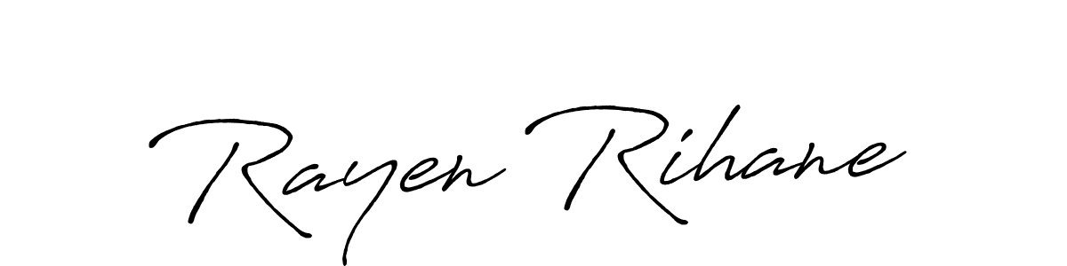 This is the best signature style for the Rayen Rihane name. Also you like these signature font (Antro_Vectra_Bolder). Mix name signature. Rayen Rihane signature style 7 images and pictures png