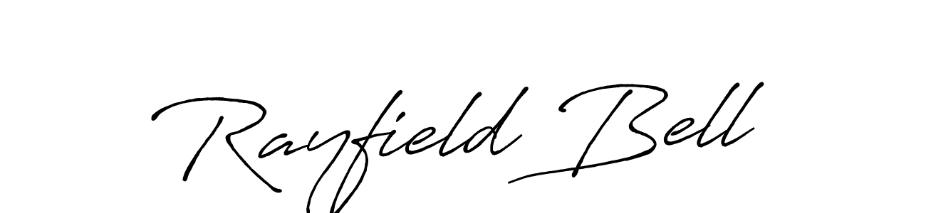 Rayfield Bell stylish signature style. Best Handwritten Sign (Antro_Vectra_Bolder) for my name. Handwritten Signature Collection Ideas for my name Rayfield Bell. Rayfield Bell signature style 7 images and pictures png