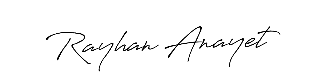 You can use this online signature creator to create a handwritten signature for the name Rayhan Anayet. This is the best online autograph maker. Rayhan Anayet signature style 7 images and pictures png