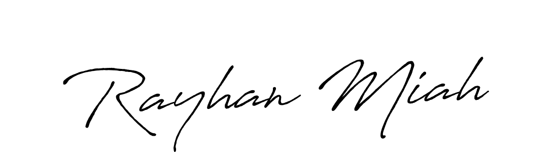 It looks lik you need a new signature style for name Rayhan Miah. Design unique handwritten (Antro_Vectra_Bolder) signature with our free signature maker in just a few clicks. Rayhan Miah signature style 7 images and pictures png