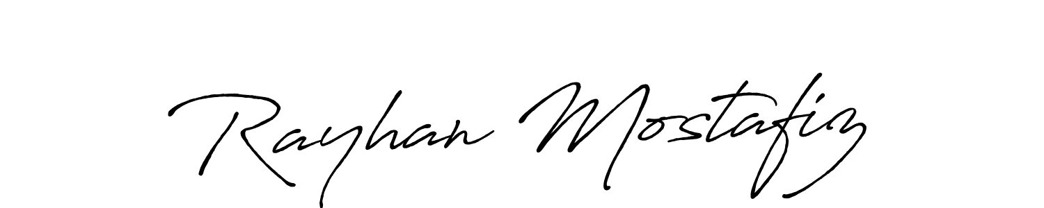 You should practise on your own different ways (Antro_Vectra_Bolder) to write your name (Rayhan Mostafiz) in signature. don't let someone else do it for you. Rayhan Mostafiz signature style 7 images and pictures png