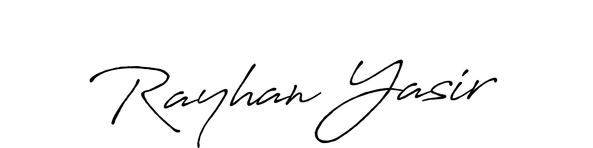 if you are searching for the best signature style for your name Rayhan Yasir. so please give up your signature search. here we have designed multiple signature styles  using Antro_Vectra_Bolder. Rayhan Yasir signature style 7 images and pictures png