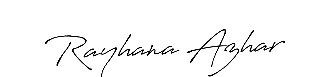 How to make Rayhana Azhar signature? Antro_Vectra_Bolder is a professional autograph style. Create handwritten signature for Rayhana Azhar name. Rayhana Azhar signature style 7 images and pictures png