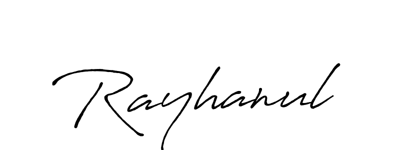 Create a beautiful signature design for name Rayhanul. With this signature (Antro_Vectra_Bolder) fonts, you can make a handwritten signature for free. Rayhanul signature style 7 images and pictures png