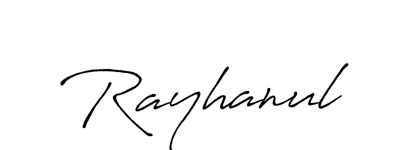 Create a beautiful signature design for name Rayhanul. With this signature (Antro_Vectra_Bolder) fonts, you can make a handwritten signature for free. Rayhanul signature style 7 images and pictures png