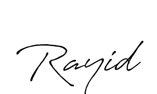 Create a beautiful signature design for name Rayid. With this signature (Antro_Vectra_Bolder) fonts, you can make a handwritten signature for free. Rayid signature style 7 images and pictures png