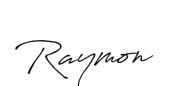 How to make Raymon name signature. Use Antro_Vectra_Bolder style for creating short signs online. This is the latest handwritten sign. Raymon signature style 7 images and pictures png