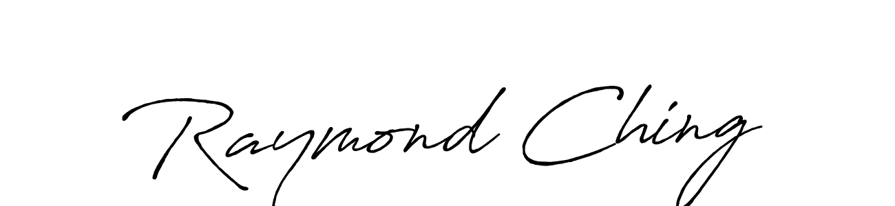 Raymond Ching stylish signature style. Best Handwritten Sign (Antro_Vectra_Bolder) for my name. Handwritten Signature Collection Ideas for my name Raymond Ching. Raymond Ching signature style 7 images and pictures png
