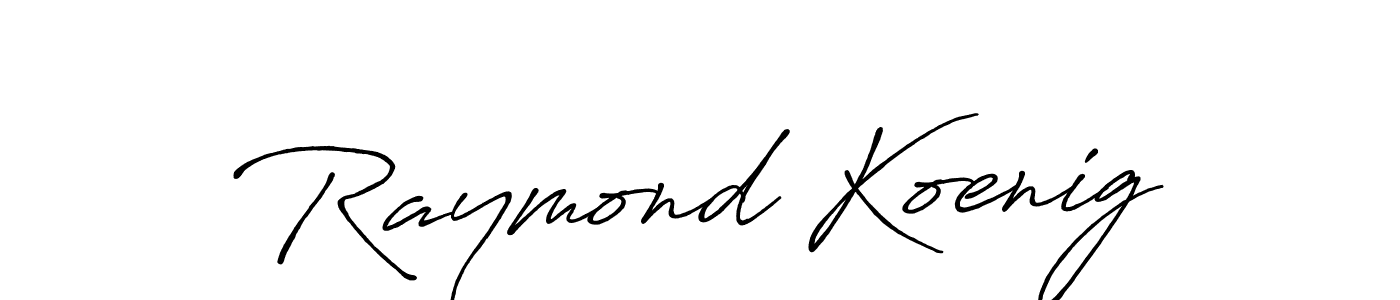 Raymond Koenig stylish signature style. Best Handwritten Sign (Antro_Vectra_Bolder) for my name. Handwritten Signature Collection Ideas for my name Raymond Koenig. Raymond Koenig signature style 7 images and pictures png