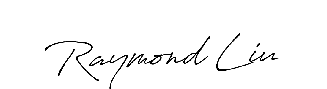 Raymond Liu stylish signature style. Best Handwritten Sign (Antro_Vectra_Bolder) for my name. Handwritten Signature Collection Ideas for my name Raymond Liu. Raymond Liu signature style 7 images and pictures png