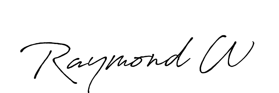 Use a signature maker to create a handwritten signature online. With this signature software, you can design (Antro_Vectra_Bolder) your own signature for name Raymond W. Raymond W signature style 7 images and pictures png