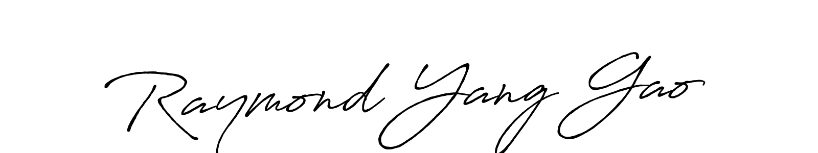 How to make Raymond Yang Gao name signature. Use Antro_Vectra_Bolder style for creating short signs online. This is the latest handwritten sign. Raymond Yang Gao signature style 7 images and pictures png