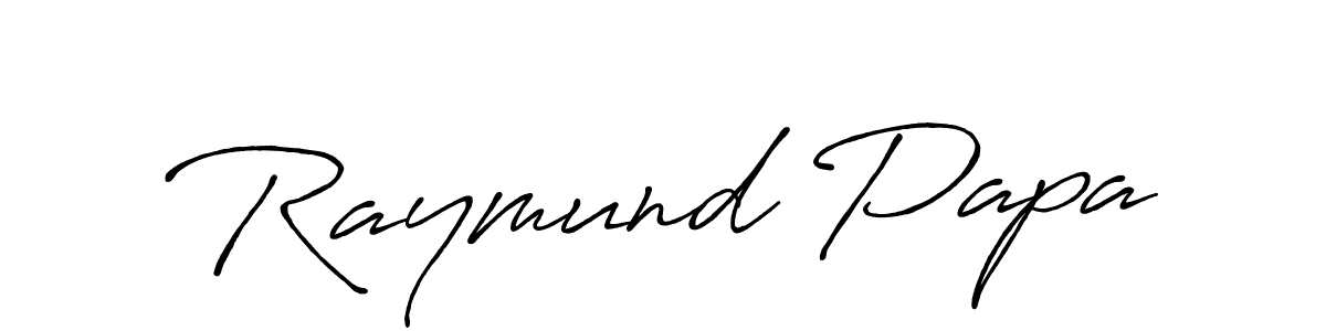 Make a beautiful signature design for name Raymund Papa. With this signature (Antro_Vectra_Bolder) style, you can create a handwritten signature for free. Raymund Papa signature style 7 images and pictures png