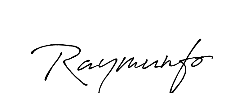 Make a beautiful signature design for name Raymunfo. With this signature (Antro_Vectra_Bolder) style, you can create a handwritten signature for free. Raymunfo signature style 7 images and pictures png