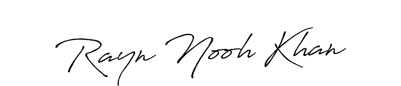 Make a beautiful signature design for name Rayn Nooh Khan. Use this online signature maker to create a handwritten signature for free. Rayn Nooh Khan signature style 7 images and pictures png