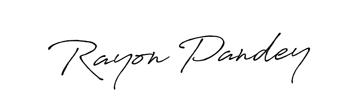Rayon Pandey stylish signature style. Best Handwritten Sign (Antro_Vectra_Bolder) for my name. Handwritten Signature Collection Ideas for my name Rayon Pandey. Rayon Pandey signature style 7 images and pictures png
