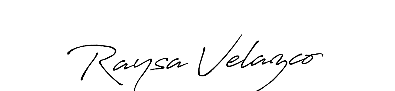 Use a signature maker to create a handwritten signature online. With this signature software, you can design (Antro_Vectra_Bolder) your own signature for name Raysa Velazco. Raysa Velazco signature style 7 images and pictures png