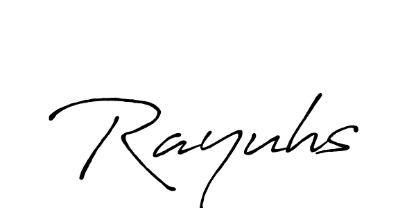 Antro_Vectra_Bolder is a professional signature style that is perfect for those who want to add a touch of class to their signature. It is also a great choice for those who want to make their signature more unique. Get Rayuhs name to fancy signature for free. Rayuhs signature style 7 images and pictures png