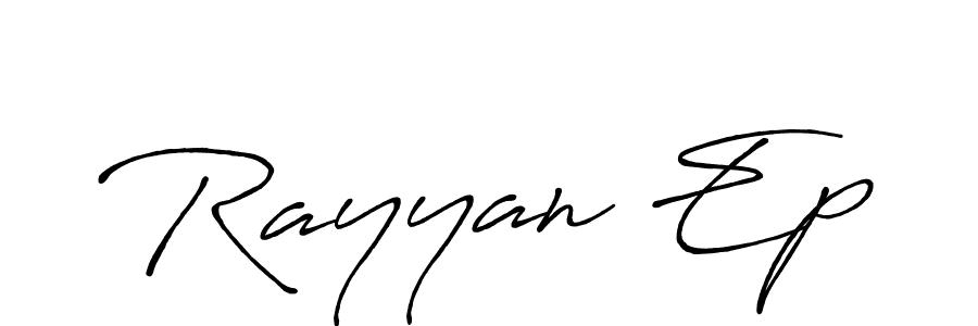 Also we have Rayyan Ep name is the best signature style. Create professional handwritten signature collection using Antro_Vectra_Bolder autograph style. Rayyan Ep signature style 7 images and pictures png