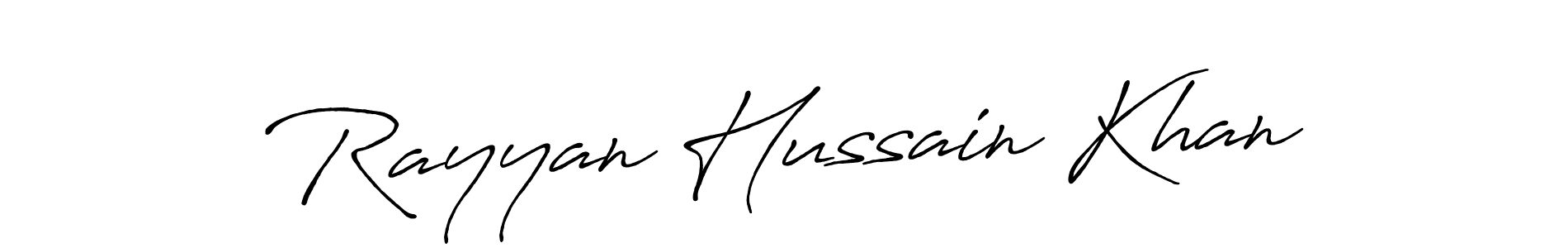 It looks lik you need a new signature style for name Rayyan Hussain Khan. Design unique handwritten (Antro_Vectra_Bolder) signature with our free signature maker in just a few clicks. Rayyan Hussain Khan signature style 7 images and pictures png