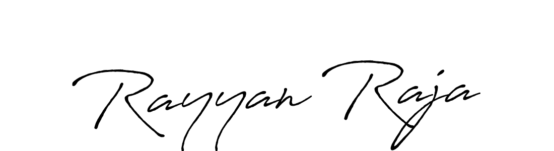 How to make Rayyan Raja name signature. Use Antro_Vectra_Bolder style for creating short signs online. This is the latest handwritten sign. Rayyan Raja signature style 7 images and pictures png