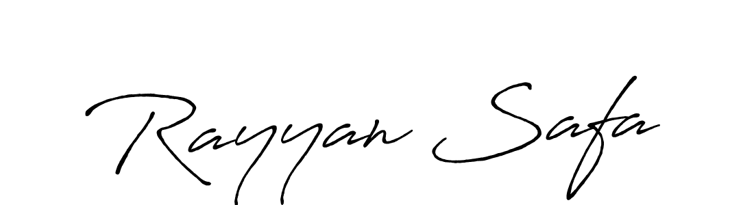 It looks lik you need a new signature style for name Rayyan Safa. Design unique handwritten (Antro_Vectra_Bolder) signature with our free signature maker in just a few clicks. Rayyan Safa signature style 7 images and pictures png