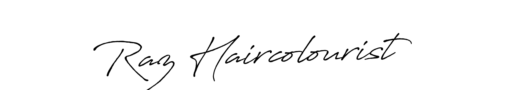 You can use this online signature creator to create a handwritten signature for the name Raz Haircolourist. This is the best online autograph maker. Raz Haircolourist signature style 7 images and pictures png