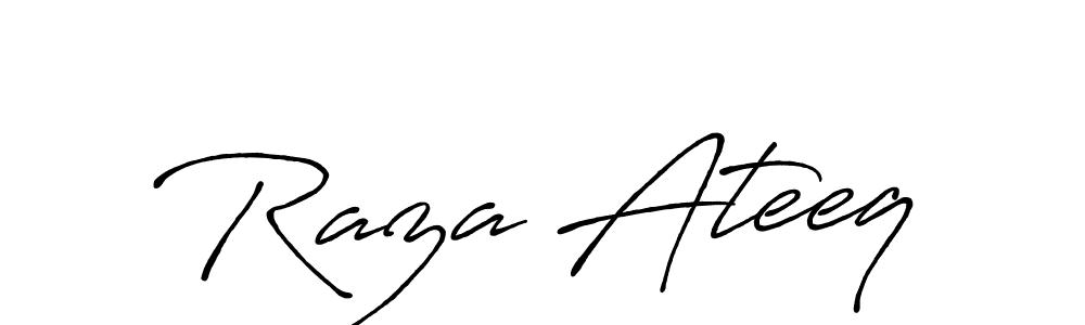 How to make Raza Ateeq signature? Antro_Vectra_Bolder is a professional autograph style. Create handwritten signature for Raza Ateeq name. Raza Ateeq signature style 7 images and pictures png