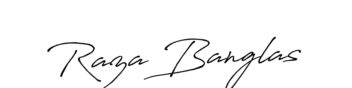 Use a signature maker to create a handwritten signature online. With this signature software, you can design (Antro_Vectra_Bolder) your own signature for name Raza Banglas. Raza Banglas signature style 7 images and pictures png