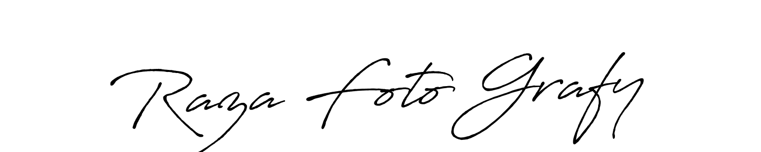 Make a short Raza Foto Grafy signature style. Manage your documents anywhere anytime using Antro_Vectra_Bolder. Create and add eSignatures, submit forms, share and send files easily. Raza Foto Grafy signature style 7 images and pictures png
