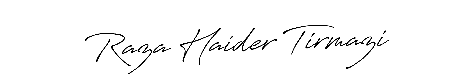 Make a short Raza Haider Tirmazi signature style. Manage your documents anywhere anytime using Antro_Vectra_Bolder. Create and add eSignatures, submit forms, share and send files easily. Raza Haider Tirmazi signature style 7 images and pictures png