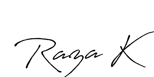 Also we have Raza K name is the best signature style. Create professional handwritten signature collection using Antro_Vectra_Bolder autograph style. Raza K signature style 7 images and pictures png