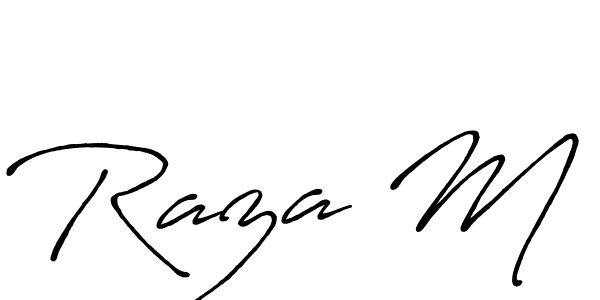 Create a beautiful signature design for name Raza M. With this signature (Antro_Vectra_Bolder) fonts, you can make a handwritten signature for free. Raza M signature style 7 images and pictures png