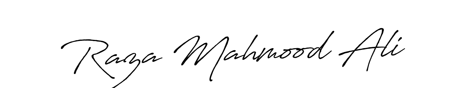Also we have Raza Mahmood Ali name is the best signature style. Create professional handwritten signature collection using Antro_Vectra_Bolder autograph style. Raza Mahmood Ali signature style 7 images and pictures png