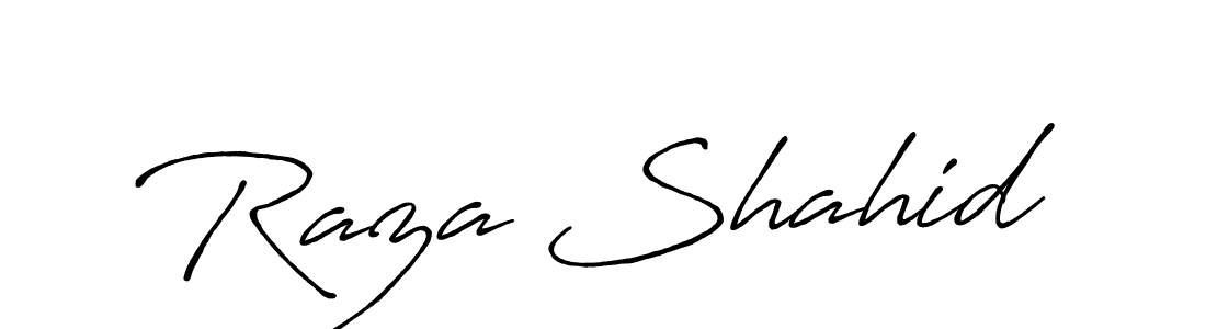 Raza Shahid stylish signature style. Best Handwritten Sign (Antro_Vectra_Bolder) for my name. Handwritten Signature Collection Ideas for my name Raza Shahid. Raza Shahid signature style 7 images and pictures png