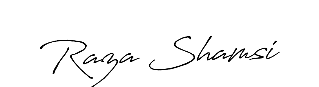 How to make Raza Shamsi signature? Antro_Vectra_Bolder is a professional autograph style. Create handwritten signature for Raza Shamsi name. Raza Shamsi signature style 7 images and pictures png