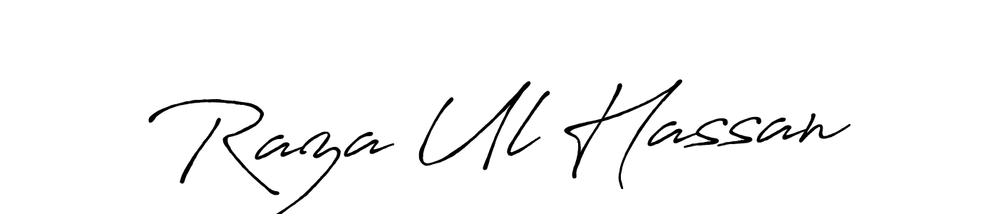 Antro_Vectra_Bolder is a professional signature style that is perfect for those who want to add a touch of class to their signature. It is also a great choice for those who want to make their signature more unique. Get Raza Ul Hassan name to fancy signature for free. Raza Ul Hassan signature style 7 images and pictures png