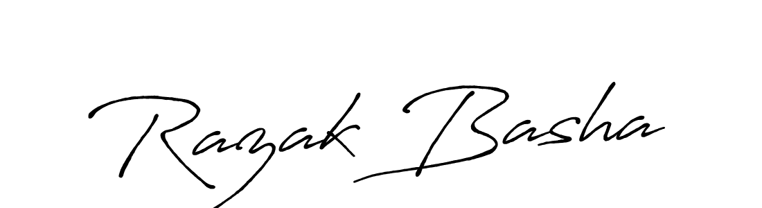 Create a beautiful signature design for name Razak Basha. With this signature (Antro_Vectra_Bolder) fonts, you can make a handwritten signature for free. Razak Basha signature style 7 images and pictures png