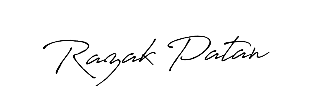 The best way (Antro_Vectra_Bolder) to make a short signature is to pick only two or three words in your name. The name Razak Patan include a total of six letters. For converting this name. Razak Patan signature style 7 images and pictures png