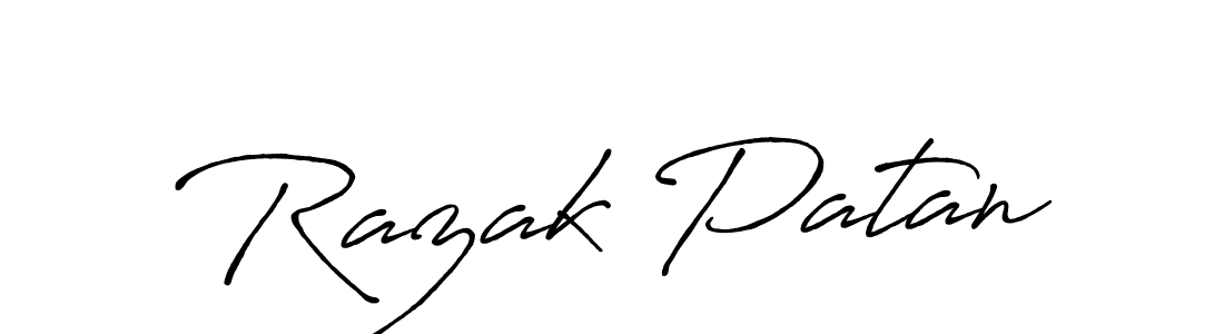 Also we have Razak Patan name is the best signature style. Create professional handwritten signature collection using Antro_Vectra_Bolder autograph style. Razak Patan signature style 7 images and pictures png