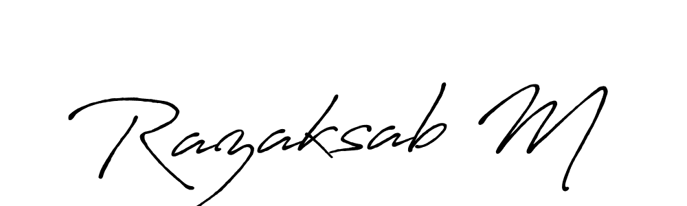 Also we have Razaksab M name is the best signature style. Create professional handwritten signature collection using Antro_Vectra_Bolder autograph style. Razaksab M signature style 7 images and pictures png