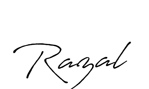 Similarly Antro_Vectra_Bolder is the best handwritten signature design. Signature creator online .You can use it as an online autograph creator for name Razal. Razal signature style 7 images and pictures png