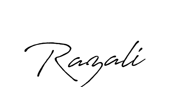 How to make Razali name signature. Use Antro_Vectra_Bolder style for creating short signs online. This is the latest handwritten sign. Razali signature style 7 images and pictures png