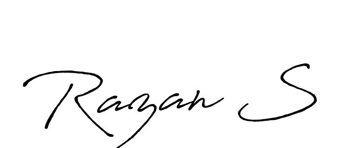 How to make Razan S signature? Antro_Vectra_Bolder is a professional autograph style. Create handwritten signature for Razan S name. Razan S signature style 7 images and pictures png