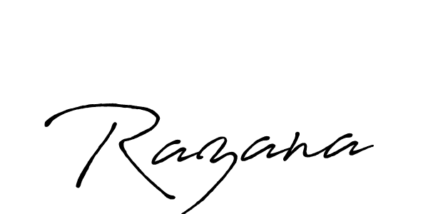 Design your own signature with our free online signature maker. With this signature software, you can create a handwritten (Antro_Vectra_Bolder) signature for name Razana. Razana signature style 7 images and pictures png