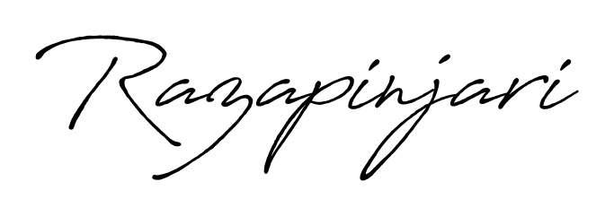 Give your name Razapinjari an exquisite flair with the Antro_Vectra_Bolder script font. Ideal for contracts, resumes, and formal letterheads. Razapinjari signature style 7 images and pictures png