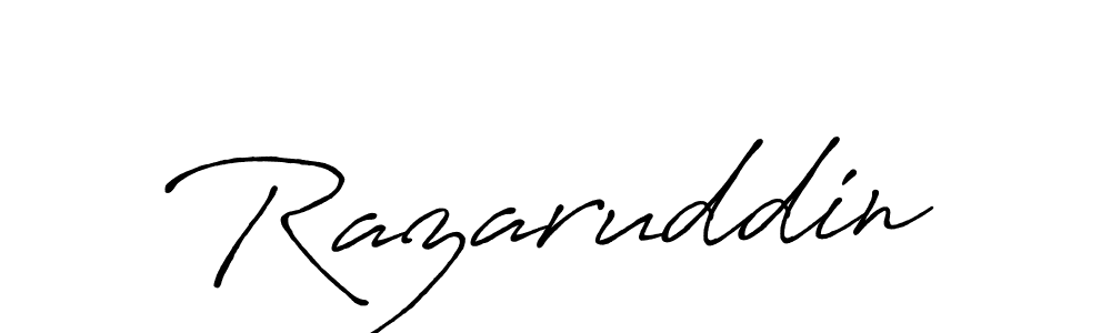 Razaruddin stylish signature style. Best Handwritten Sign (Antro_Vectra_Bolder) for my name. Handwritten Signature Collection Ideas for my name Razaruddin. Razaruddin signature style 7 images and pictures png