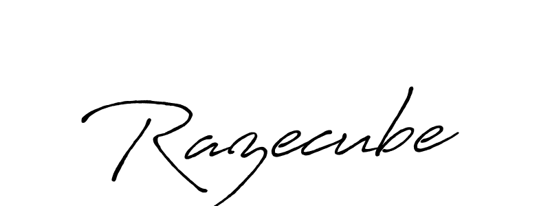 The best way (Antro_Vectra_Bolder) to make a short signature is to pick only two or three words in your name. The name Razecube include a total of six letters. For converting this name. Razecube signature style 7 images and pictures png